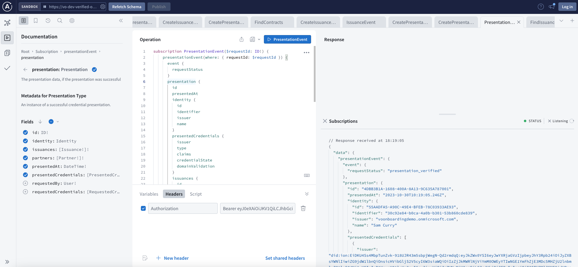 Apollo Sandbox Subscriptions